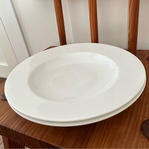 Set of 2 Crate and Barrel Made in Germany White Soup Pasta Bowls